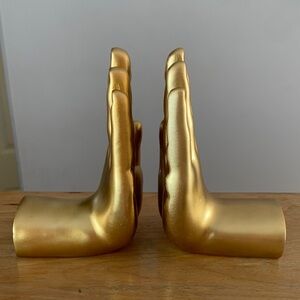 Gold Hand Bookends